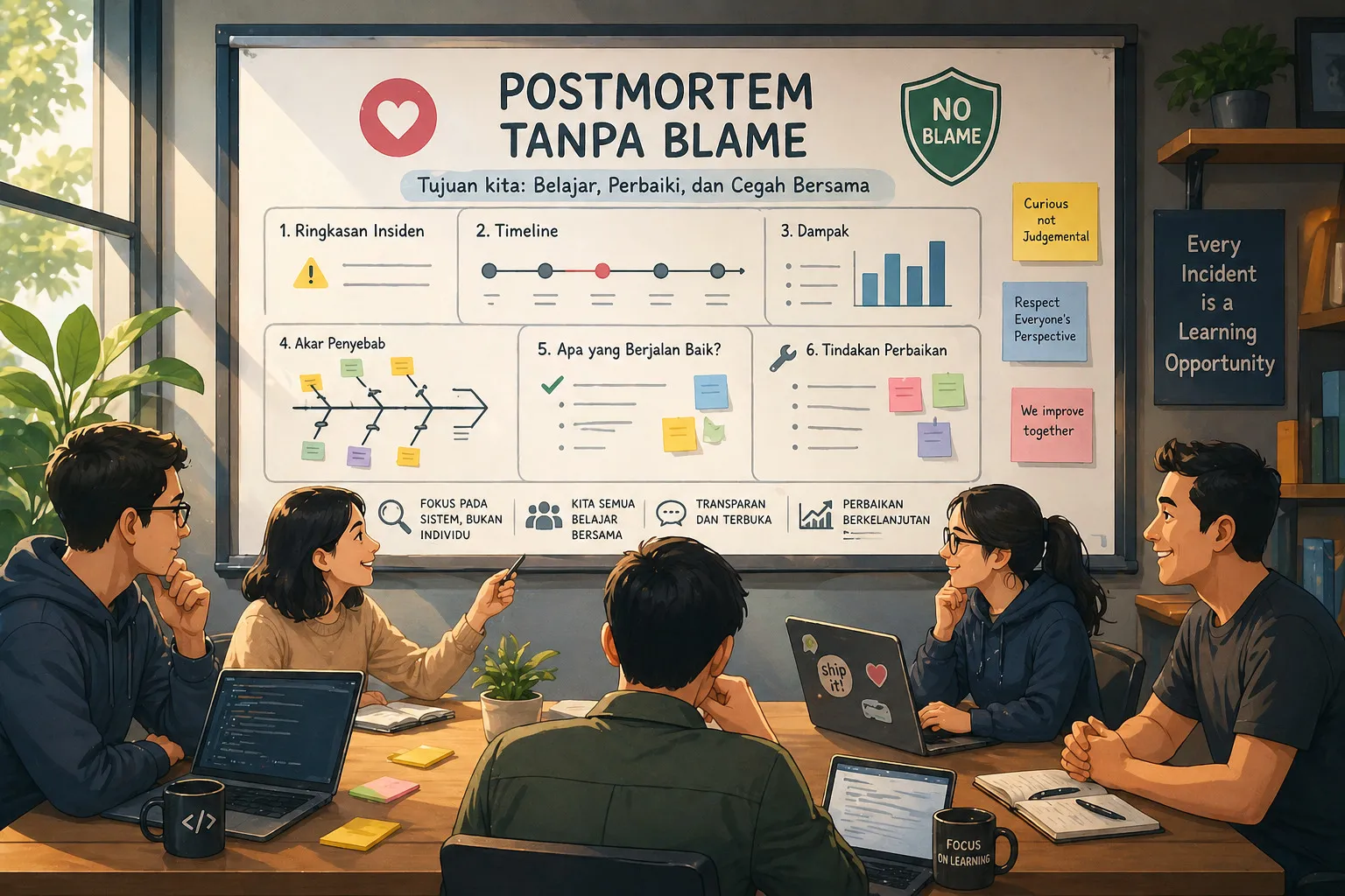 Postmortem Tanpa Blame: Belajar dari Insiden Produksi