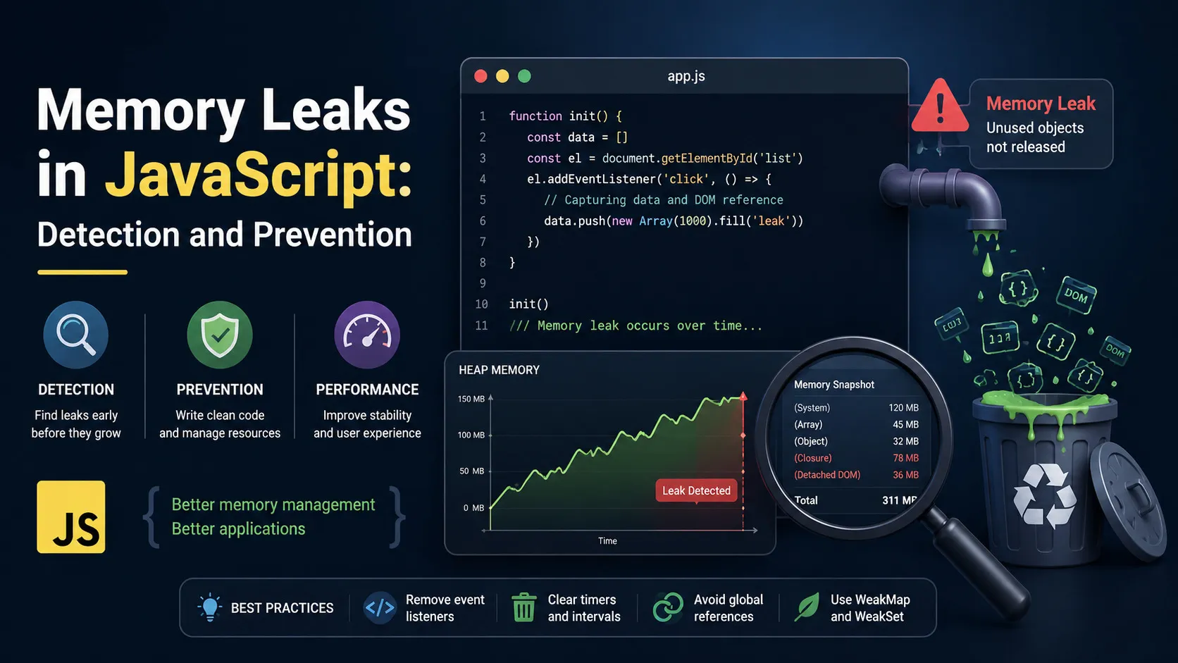 Memory Leaks in JavaScript: Detection and Prevention